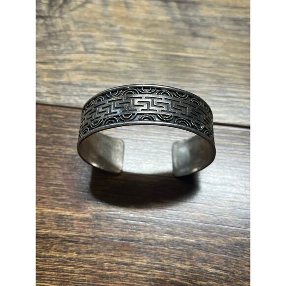 Vintage Estate 925 Sterling Silver Handmade Greek Bracelet - Picture 1 of 5